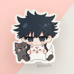 Divine Dog Summons Chibi Cute Anime Vinyl Sticker