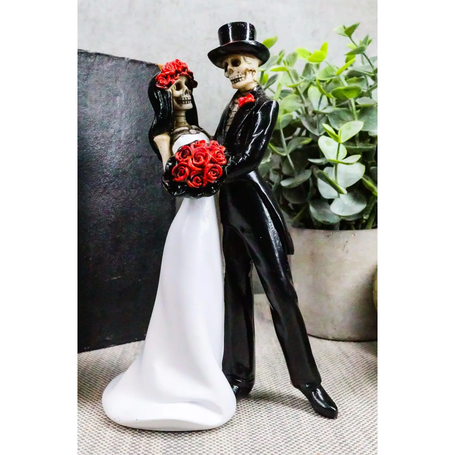 Ebros Day Of The Dead Wedding Dance Skeleton Figurine Cake Topper 6.25"Tall