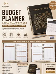 2026 Budget Planner & Financial Organizer | Build or Repair Credit, Pay Off Debt, Home & Auto Loan Guide (English or Spanish) Office Stationery Supplies