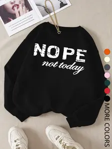 Trendy New Letter Print Women's Sportswear Sweatshirt, Casual Fitted Long Sleeve, Comfortable Breathable, Fall Winter Fashion
