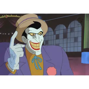 Batman the Animated Series The Joker BTAS Production Animation Cel Setup Warner Bros DC 1992 FRAMED a