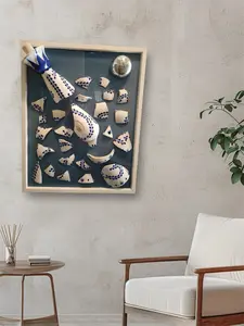 Clase Azul Tequila Resin Artwork - 20"x16" Broken Bottle Wall Art, Handcrafted & Sustainable, Ready to Hang, Perfect for Home Bars & Lounges