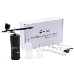 Rechargeable Cordless Air Brush Compressor Kit, Automatic Handheld Air Brush Set, Portable Wireless Air Brush for Hairdressing, Nail Art, Cake Decoration, Makeup, Model Painting, Aluminum