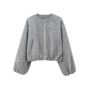 Women's Soft Bomber Jacket Coat, Stylish Outerwear for Casual & Formal Wear, Comfortable & Versatile Design