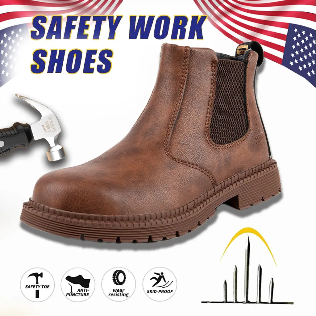 Reflective Splash-proof Smash-proof Puncture-proof Breathable Safety Shoes High Visibility Night Work Safety