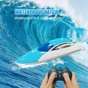 RC Boat Remote Control Boat for Pools Lakes Ponds Electric Boats for Kids Adults Summer Outdoor Adventure Water Toy Mini RC Racing Boat with Rechargeable Battery Gift for Boys Girls Blue remote control boat rc boats for adults small boat boats toys for bo