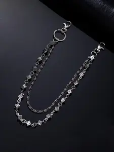 Elegant Dice Skull Head Waist Chain Bracelet Necklace Denim Jeans Chain, Trendy Punk Style Accessory for Men & Women