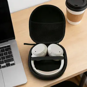 Anti-Pressure Anti-Drop Headphone Storage Bag, Portable Scratch Protection Box, Hard Shell Shockproof Earphone Case with Inner Pouch, Durable