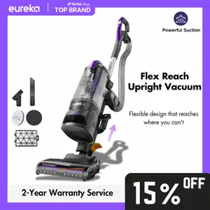 Eureka FlexReach NEU651PL Upright Vacuum Cleaner with Lift-Up Pod & Anti-Tangle Brushroll for Carpet & Hard Floors, Purple, 960W Motor, Deep Cleaning, Jumpstart Sale, Powerful Suction, Flexible Design, TikTokShopStockUp