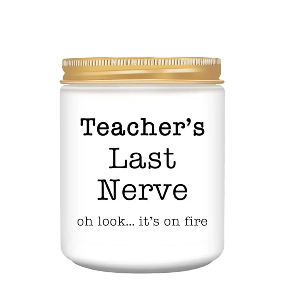 Teacher Appreciation Gifts for Women, Christmas Birthday Valentines Retirement Thanksgiving Teachers' Day Graduation Season, Teacher’s Last Nerve Floral Scented Candles, Romantic Candle Gift, Holiday Candles
