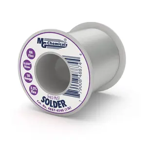 MG Chemicals - 4887-454G 63/37 Rosin Core Leaded Solder, 0.05" Diameter, 1 lb Spool