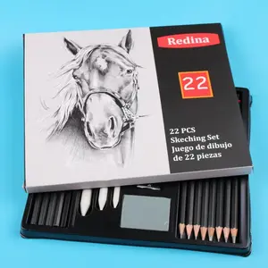 22PCS Art Mechanical Pencil Set with Case, 3PCS Metal Artist Lead Drafting Pencils 0.5, 0.7, 0.9 mm & 3PCS 2mm Holder (HB 2H 2B 4B Color) Drawing Sketching Office School