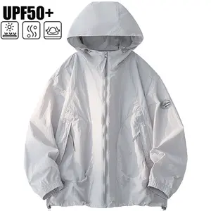 2026 New Men's Hooded Sun Protection Jacket, UPF50+ Cool Feeling Quick Dry Thin Breathable Functional Coat For Fishing Outdoor Summer Wear summerwins