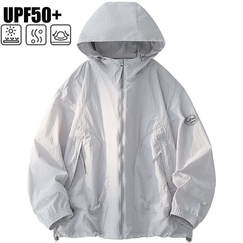 2026 New Men's Hooded Sun Protection Jacket, UPF50+ Cool Feeling Quick Dry Thin Breathable Functional Coat For Fishing Outdoor Summer Wear summerwins