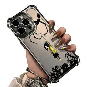 Anime Popular C-Coraline Case for iPhone 17 Air 17 16 15 14 13 12 11 Pro Max Plus Luxury Transparent Soft TPU+PC Back Cover Shockproof Protective Casing Anti-Drop Full Score Impact Dispersal