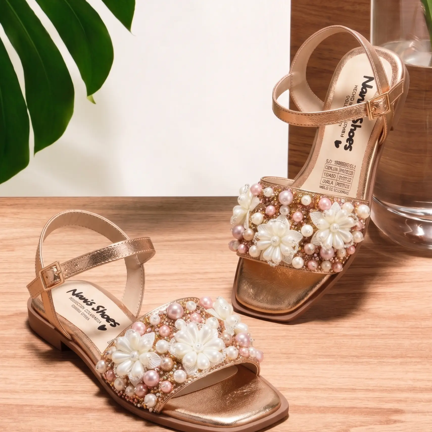 PERLA FLAT NEW - Colombian Jute Sandals for Women Girls Open Toe Buckle Closure Lightweight Comfortable Elegant Gold Details Summer Footwear