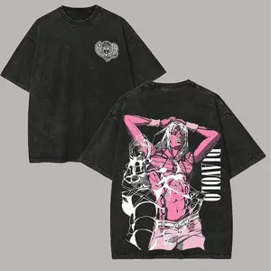 JoJo's Bizarre Adventure Diavolo & King CrimsonPrinted Unisex Washed T-Shirt 12