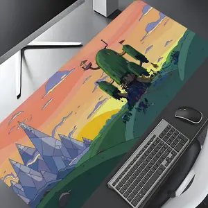 Adventure Treehouse Design Large Gaming Mouse Pad,Aesthetic Desktop Drotection Pad,Washable Rubber Pad Non-Slip Lock Edge Multi-Size Mouse Pad Suitable For Home Office,Good Gift for Family and friends,Desktop Accessory,Desk Accessories