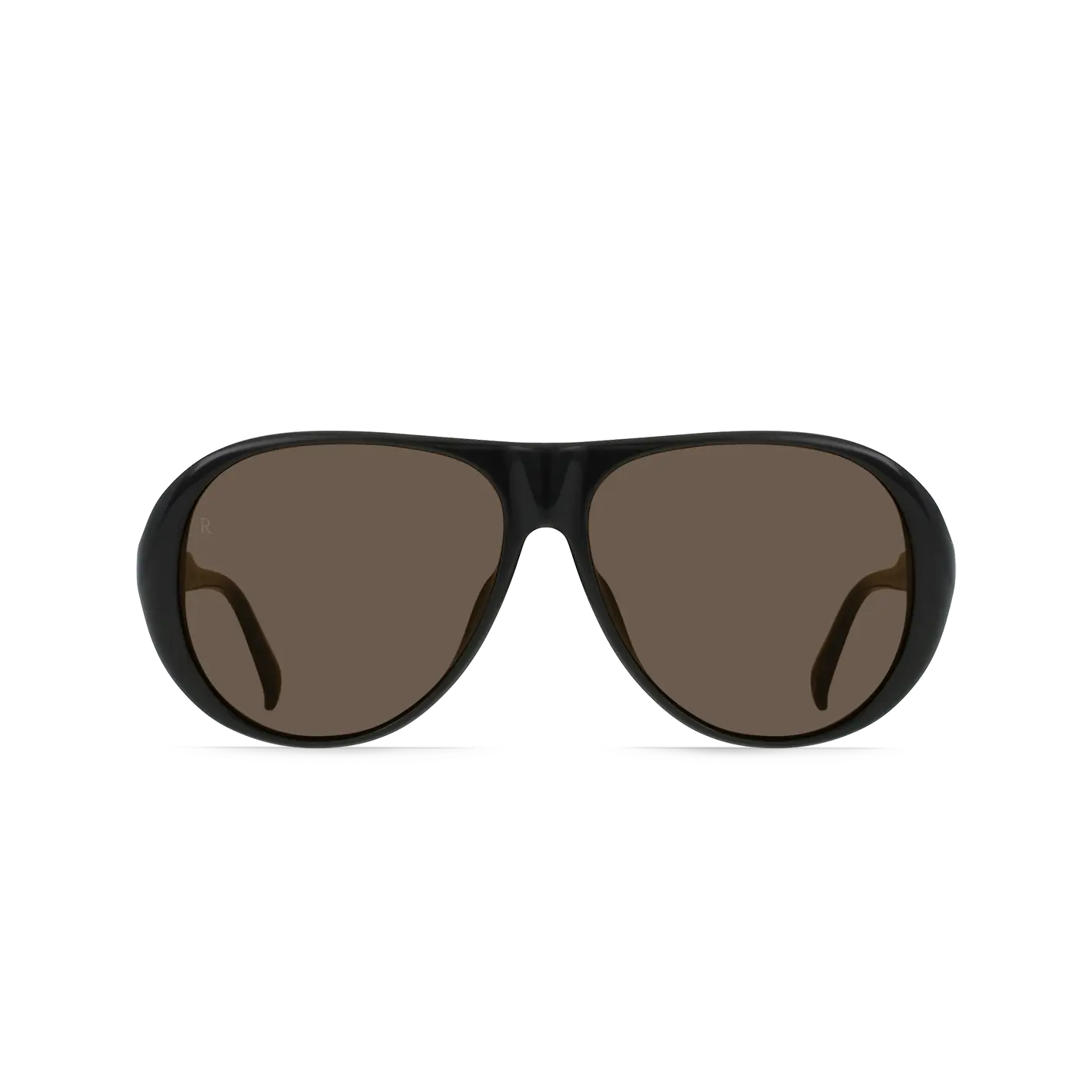 RAEN Jenever-Recycled Black Agave-58 Oversized Teardrop Aviator Sunglasses with Sensory Trip Detailing & Asymmetrical Silhouette