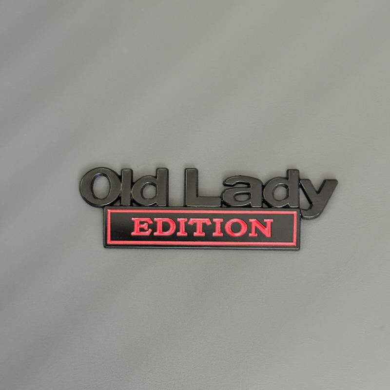 Old Lady Edition 3D Emblem Sticker Badge Funny Decals for Car Truck SUV Motorcycle Unique Design
