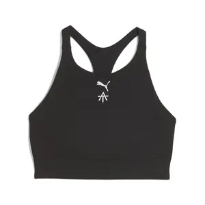 PUMA Womens X Alex Toussaint Shapeluxe Mid Impact Sports Bra Casual Casual - Black