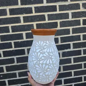 White Talavera Vase White Talavera Vase