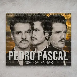 Pedro Pascal 2026 Calendar | 2026 Calendar | Celebrity Calendar | Pedro Pascal Gift | Funny Gift for Friend