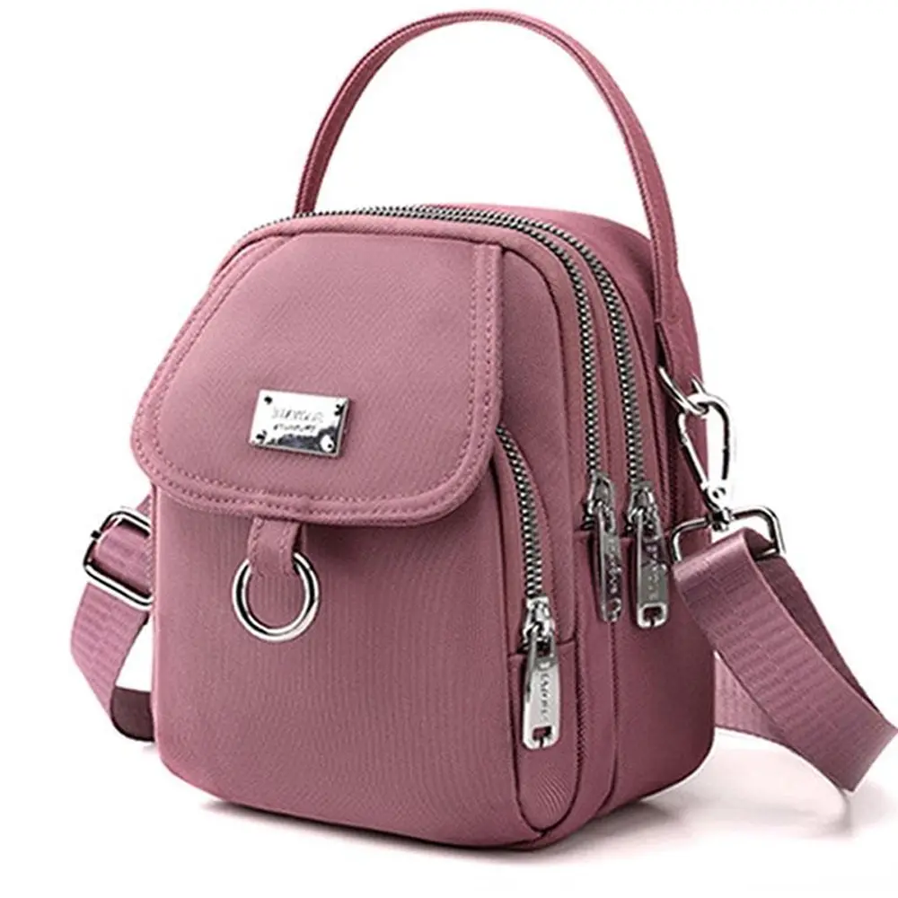 Women's shoulder messenger bag lightweight waterproof nylon travel accessories student backpack outdoor leisure commuting shopping multi-scene portable storage scratch-resistant multi-layer compartment