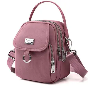 Women's shoulder messenger bag lightweight waterproof nylon travel accessories student backpack outdoor leisure commuting shopping multi-scene portable storage scratch-resistant multi-layer compartment