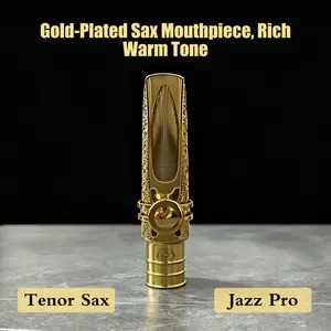Metal Engraved Patterns Tenor Saxophone Mouthpiece | Pro Jazz Stage Sax Accessory, Rich Warm Tone, Smooth Playability, Bright Transparent Sound