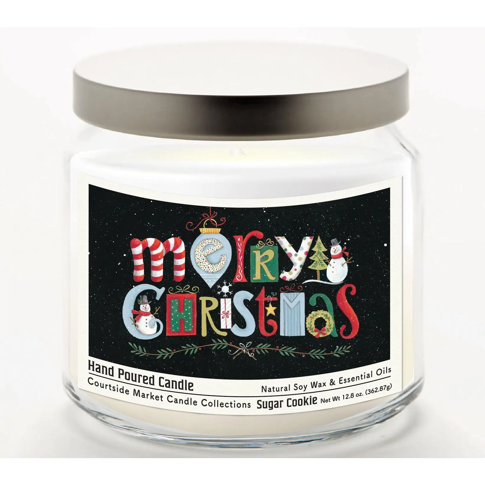 Courtside Market Christmas Candle Glass Jar 12.8 oz