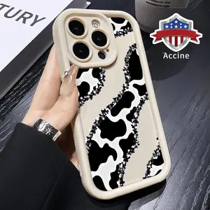 Compatible with iPhone 16 Pro Max 15 14 Plus 16e 13 12 Mini 11 Promax X XS Max XR xsmax Case Cowhide Pattern All Coverage Anti-Fall Durable Protective Softcase Gift for Boy