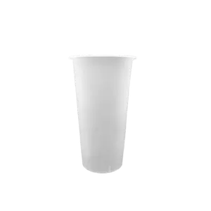 22/24oz (90mm) Frosted Premium PP Injection Plastic Cups - 500 Pieces/Case