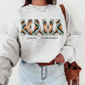 Custom Aztec Mama Sweatshirt, Vintage Mama Sweatshirt, Trendy Mom Sweatshirt, Gifts for Mom, Mom Life, Custom Mom Gifts, Western Mom