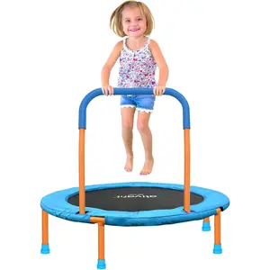 36-Inch  Trampoline with  Handle, Foldable Indoor Outdoor Mini Rebounder for  Ages 2-6