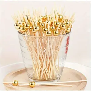 Eco-Friendly Bamboo Fruit Forks, 200pcs/100pcs/50pcs/20pcs/10pcs, Kitchenware, Perfect for Wedding Buffet Dessert Sticks, Valentine's Party Supplies