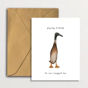Paying Tribute to our Longest Boi, Long Boi Greetings Card