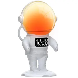 Astronaut Wake Up Light Sunrise Alarm Clock for Kids, Heavy Sleepers, Bedroom, Gradual Sunlight Alarm Clock with Sunrise Simulation, 21 Sleep Sounds, Dimmable Bedside Lamp with Timer, Boys Gifts Idea Decor speaker bluetooth