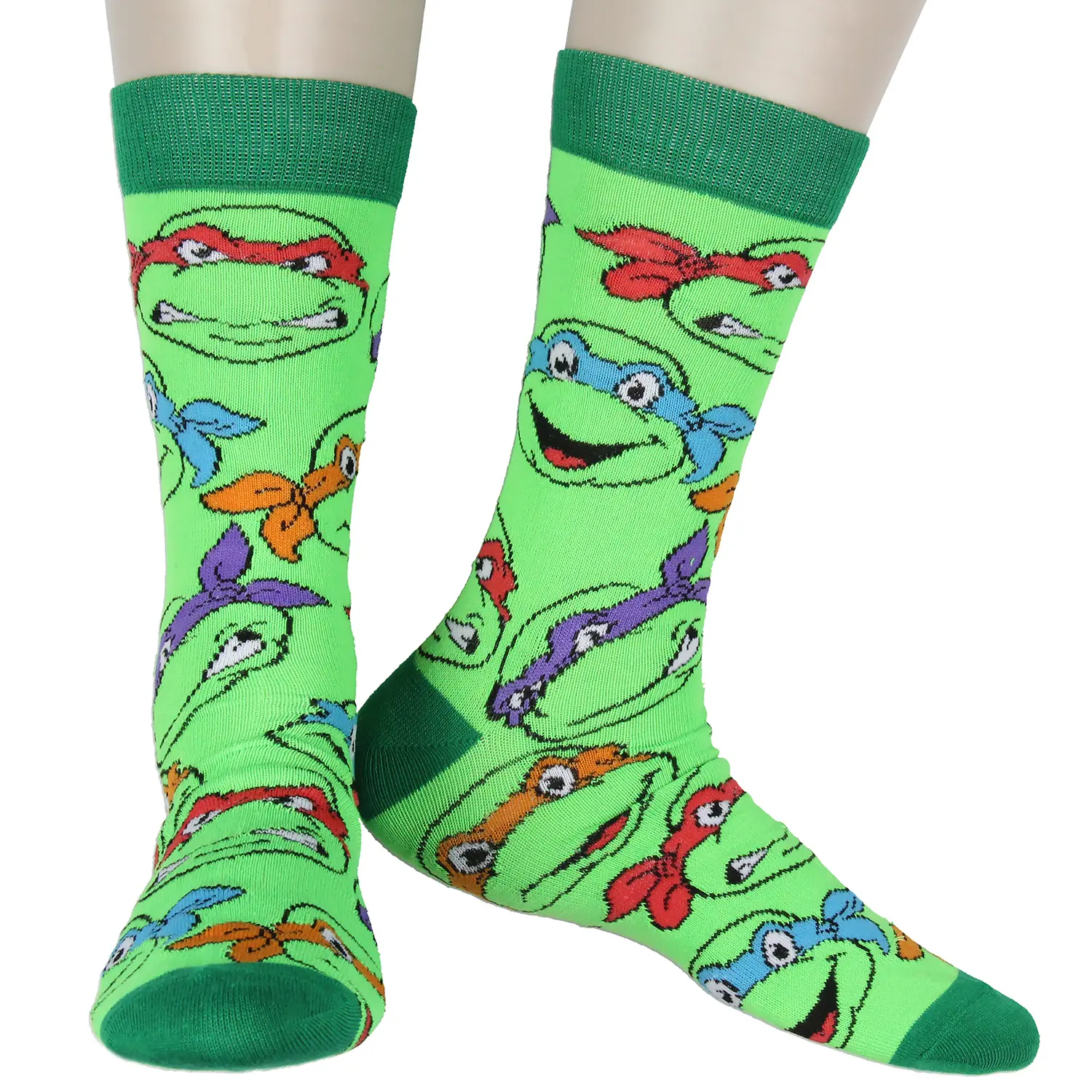 Nickelodeon Teenage Mutant Ninja Turtles Classic Retro Cartoon Crew Socks