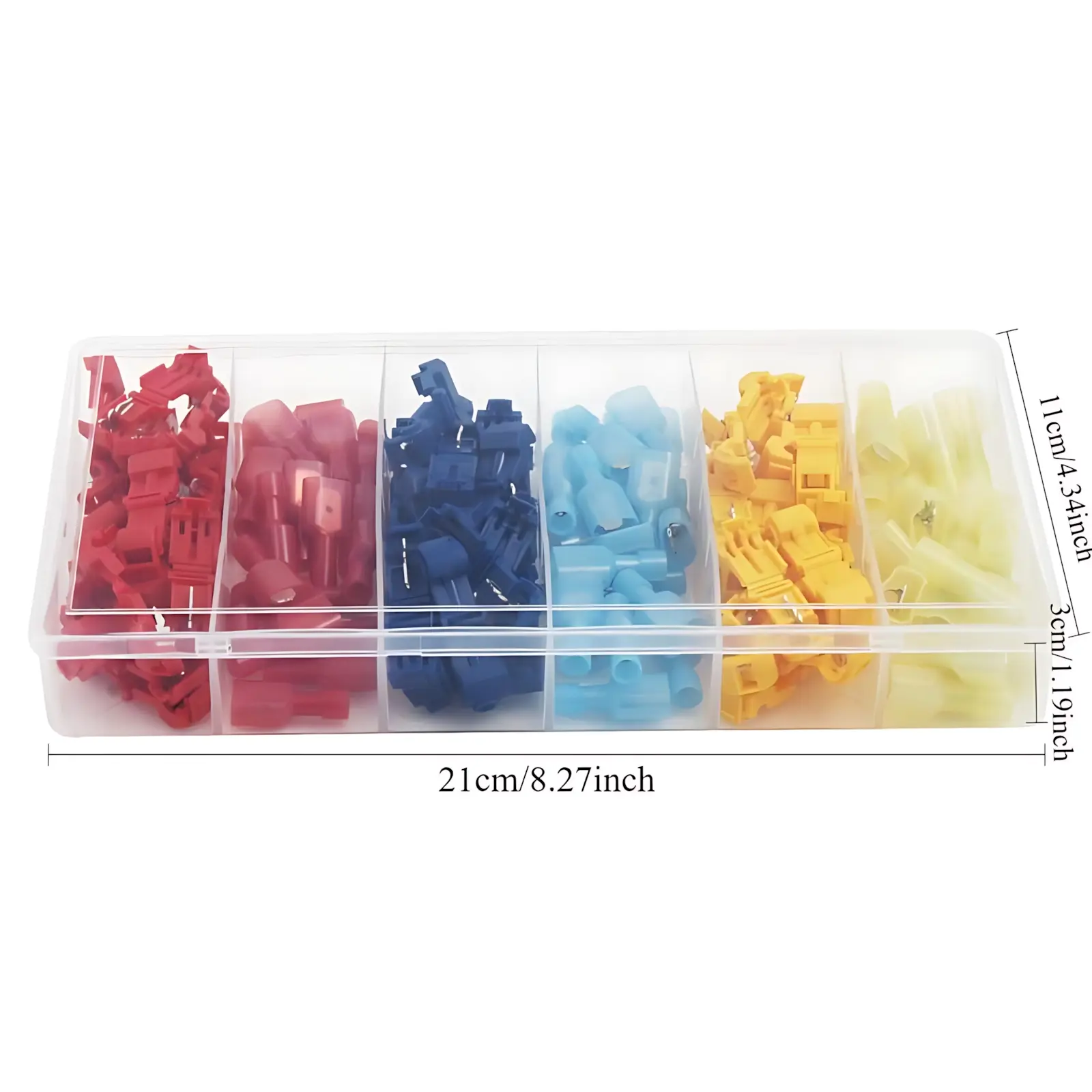 120Pcs Snap Lock T-Tap Quick Wire Connectors, No Wire Stripping Easy Install Crimp Terminals, Secure Lock Design Anti-Loose Wiring Stable Conductivity, DIY Electrical Supplies for Home Renovation, Car Stereo, Motorcycle, Boat & RV Repair