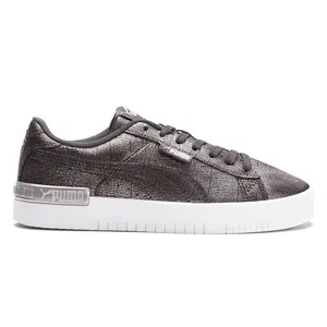 PUMA Womens Jada Metallic Crush Lace Up Sneakers Shoes Casual - Grey