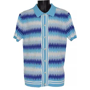 Lanzino Linen Blend Shirt # SP079 Blue