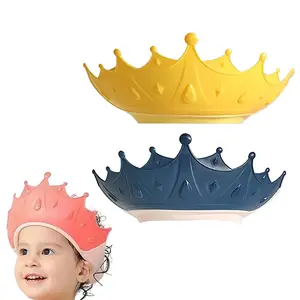 Silicone baby ear-protecting bath cap, adjustable non-slip shampoo cap set, newborn eye-protecting waterproof bath cap, two-piece anti-slip shampoo cap set, safe shampooing tool.