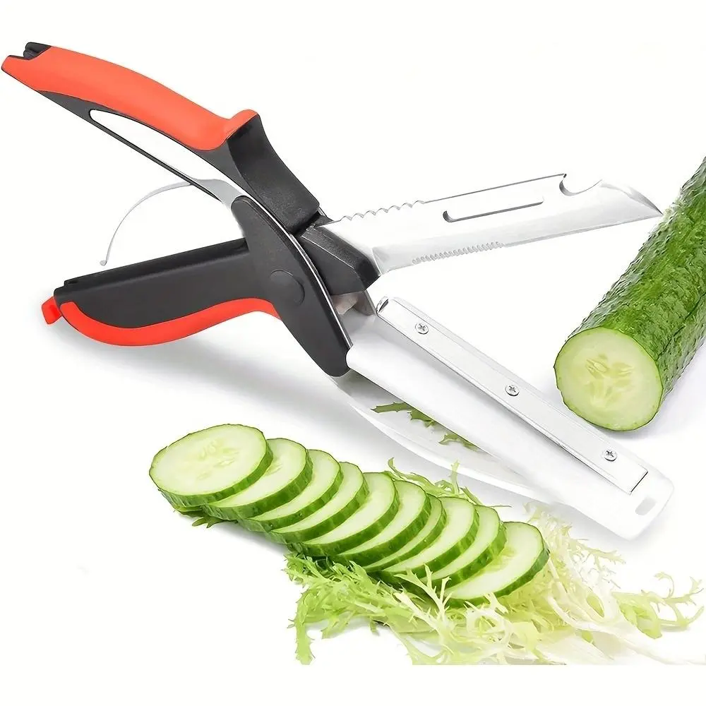 Vegetable Cutting Scissors, Kitchen Shears, Meat Scissors, Quick Vegetable Slicer, for Home Use, Kitchenware
