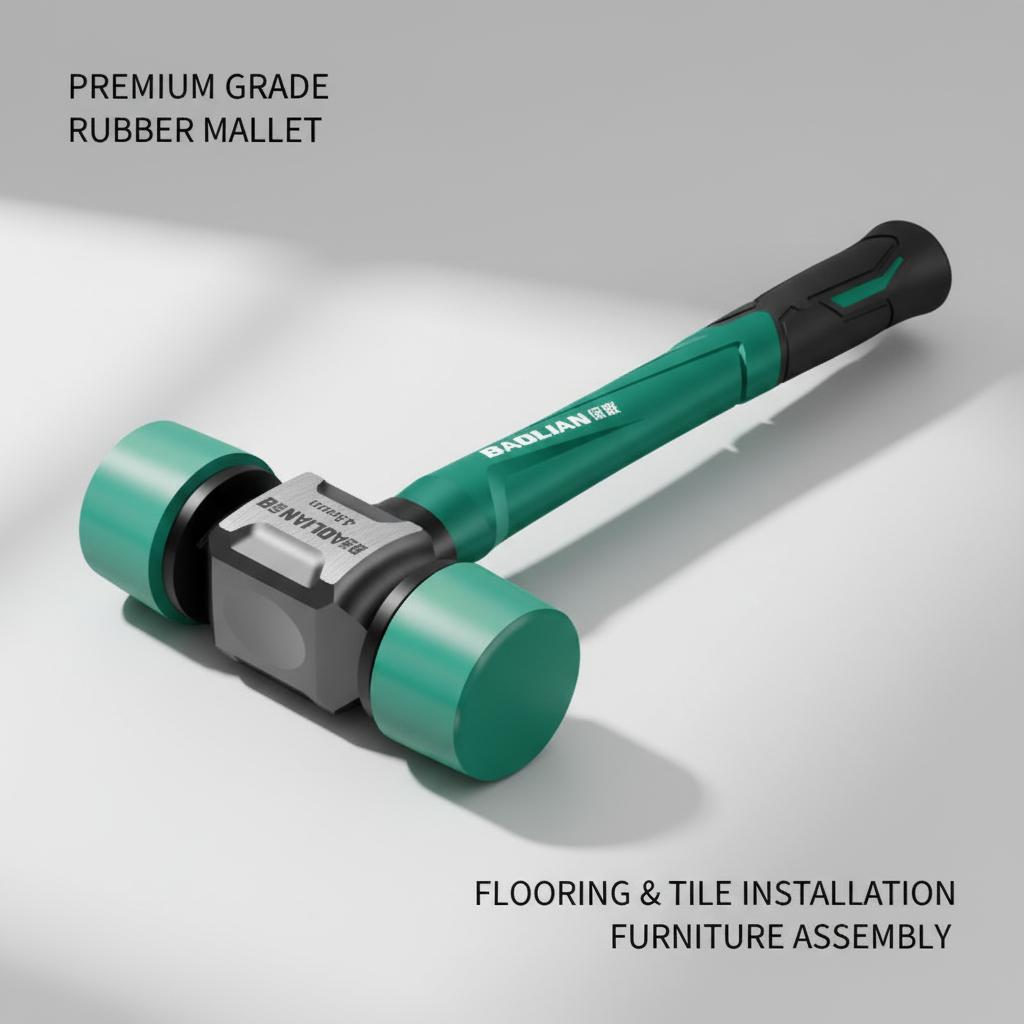 Heavy Duty Rubber Mallet Hammer, TPU Head Installation Hammer, Shock Absorbing Non-Slip Handle, Floor Tile & Woodworking Tool