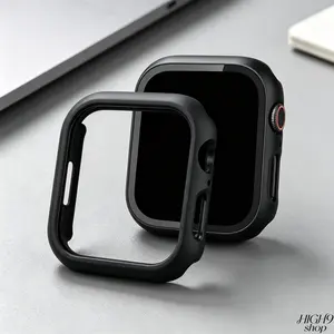 Privacy Screen Protective Case for iWatch with Built-in Tempered Glass, 2-in-1 Anti-Peeping Ultra-Thin Screen Protector & Cover, Compatible with 38–49mm Apple Watch Series & Ultra, Fashionable Protective Accessory for Men & Women