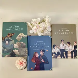 All The Young Dudes Hardcover Book Set Aesthetic Illustrated Edition Book One Two & Three Featuring Vibrant Illustrations