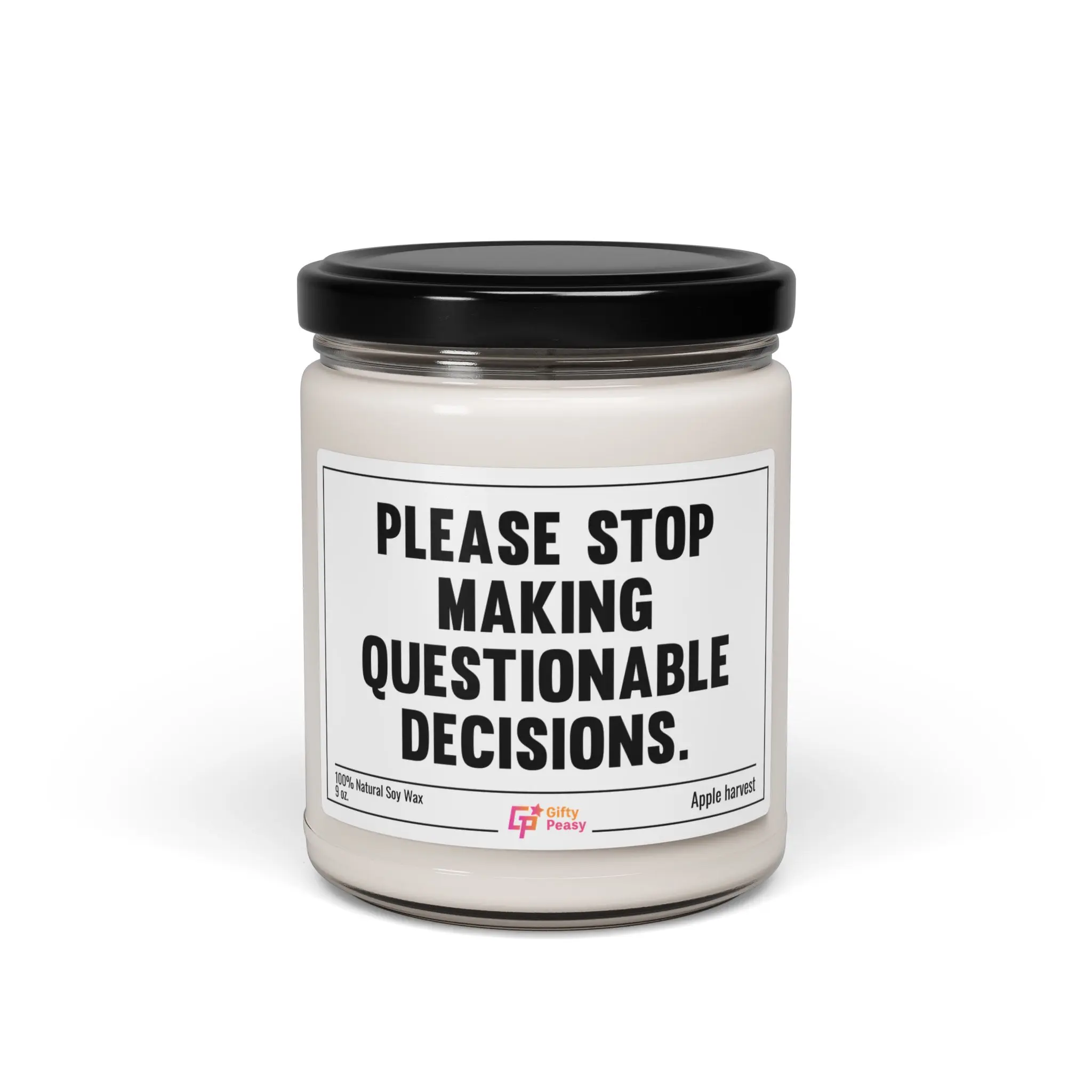 Please Stop Making Questionable Decisions Candle | Funny Candle Gift | Sarcastic Candle | Funny Saying Candle