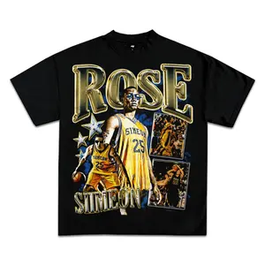 AllStar - Derrick Rose Men Streetwear Graphic Tee, Best Gift For Basketball Lovers Womenswear Crewneck Shortsleeve Tops