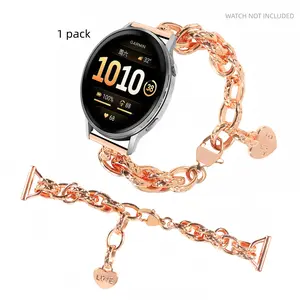 Metal Band Compatible with Garmin Venu4, Metal Chain Bracelet 22mm Smartwatch Strap, Sports Strap, Fits Garmin Venu4/3s 45mm/venu 2s & More Models